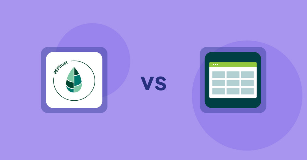 Shopify Product Display Apps: Peftrust vs Product Table