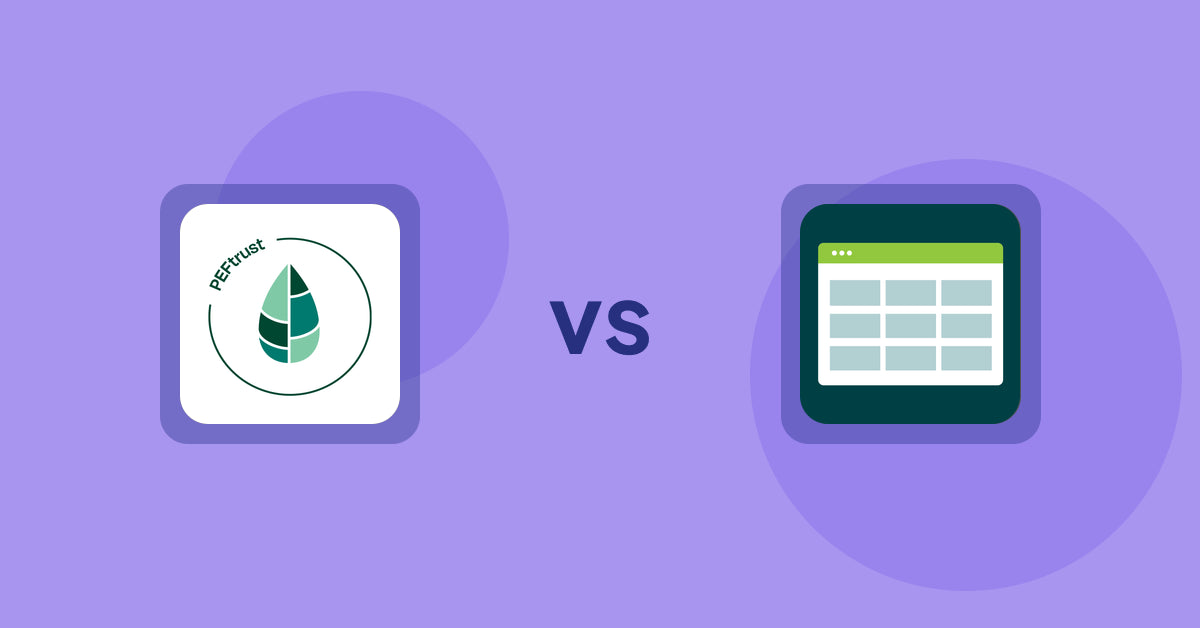 Shopify Product Display Apps: Peftrust vs Product Table