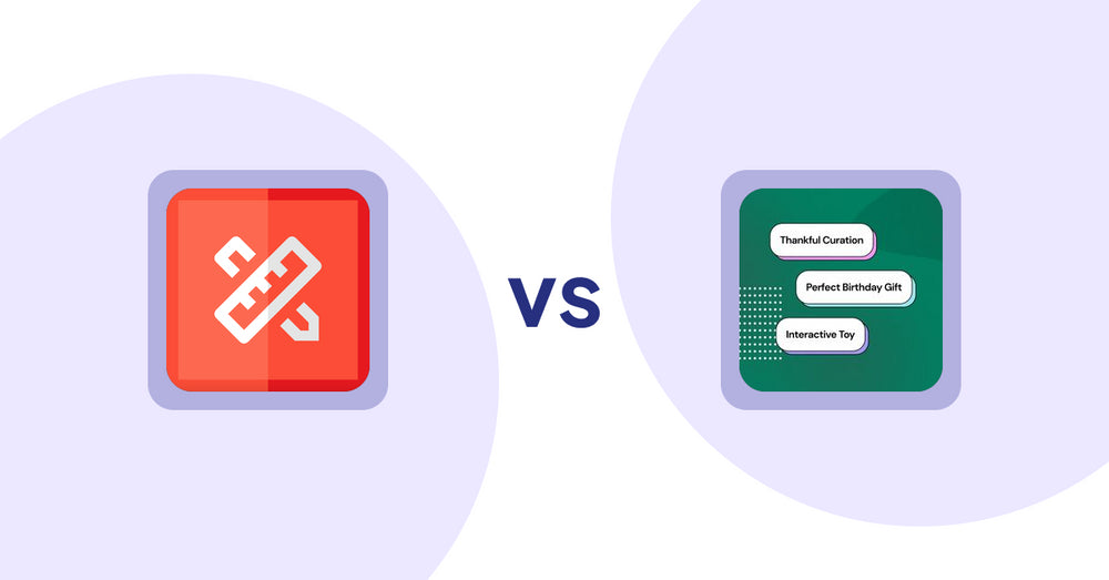 Shopify Product Display Apps: RT: Size Chart, Size Guide vs. FeatureFrame ‑ Pretty Product
