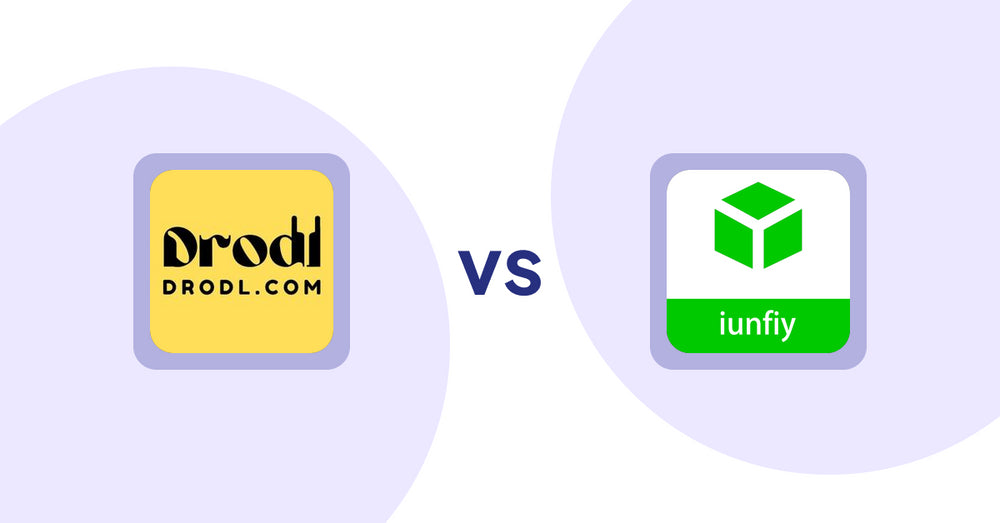 Shopify Product Display Apps: Drodl: Hide SoldOut Products vs iunfiy • Related products