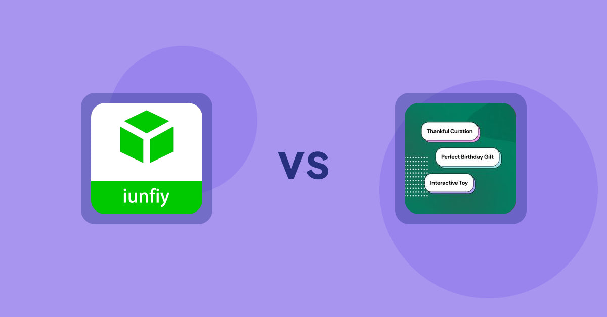 Shopify Product Display Apps: iunfiy • Related Products vs FeatureFrame ‑ Pretty Product