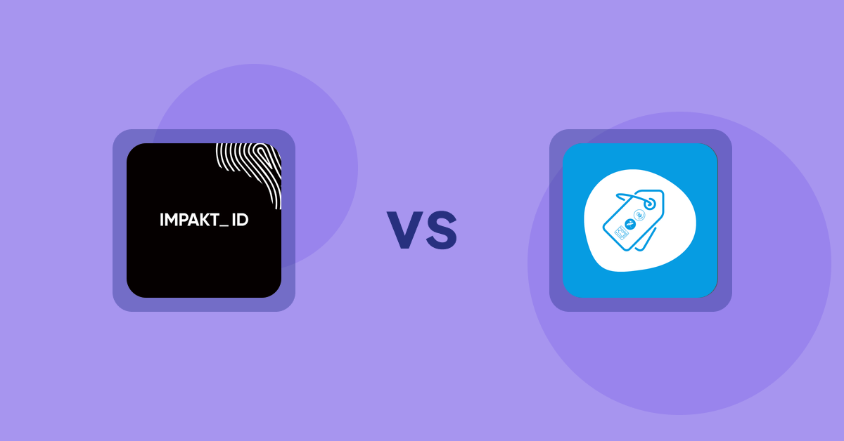 Shopify Product Display Apps: IMPAKT ID: Fashion CO2 Tracker vs Extendons Product Tag Images