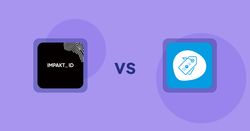 Shopify Product Display Apps: IMPAKT ID: Fashion CO2 Tracker vs Extendons Product Tag Images