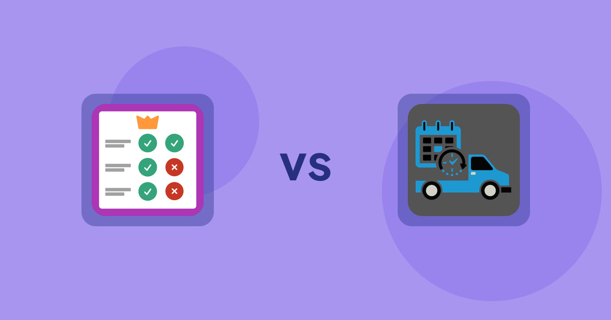 Shopify Product Display Apps: Pretty Comparison Tables vs. H3 Estimated Delivery