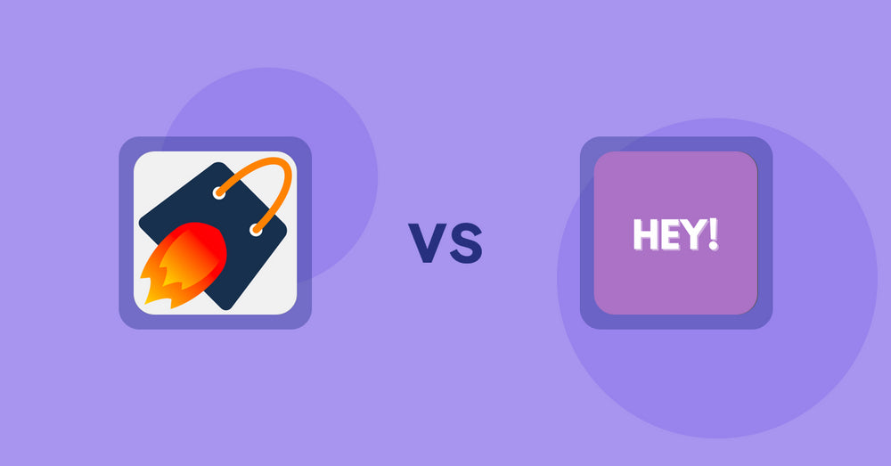 Shopify Product Display Apps: Cross Sell & Upsell Pro vs. Hey! Product Page Banner& Text