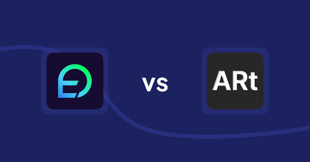 Shopify Product Display Apps: EasyDisplay: Product Showcase vs Wall Art Viewer AR