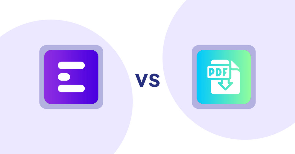 Shopify Product Display Apps: ANG Extra menu vs Hukify ‑ PDF Catalog Printer