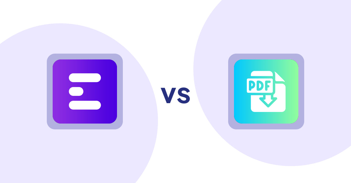 Shopify Product Display Apps: ANG Extra menu vs Hukify ‑ PDF Catalog Printer