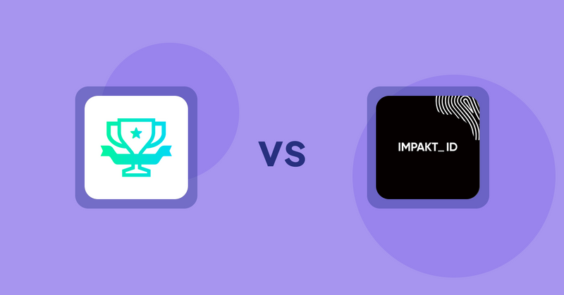 Shopify Product Display Apps: らくらくランキング表示アプリ｜リテリア Ranking vs IMPAKT ID: fashion CO2 tracker