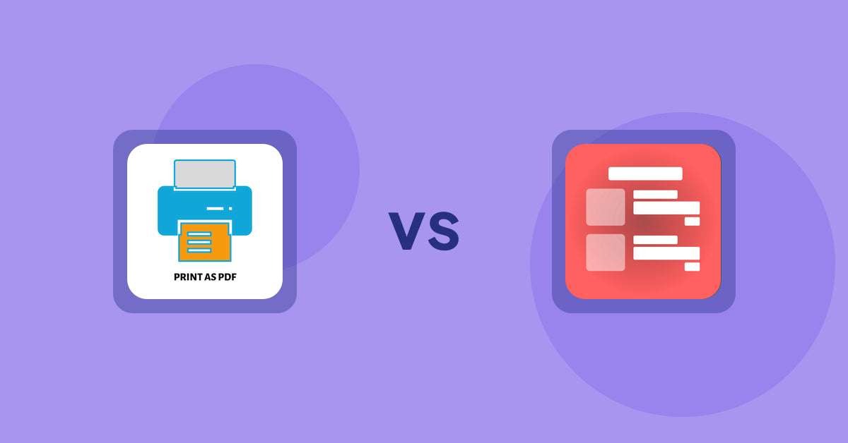 Shopify Product Display Apps: LitPDP ‑ Print as PDF vs Menulog
