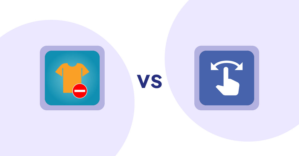Shopify Product Display Apps: Products Unavailable vs HypeSwipe: Swipes to Sales