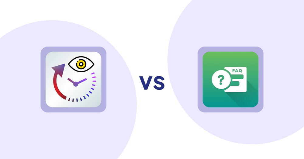 Shopify Product Display Apps: JustViewed ‑ Recently Products vs FAQ Expert: Product FAQ
