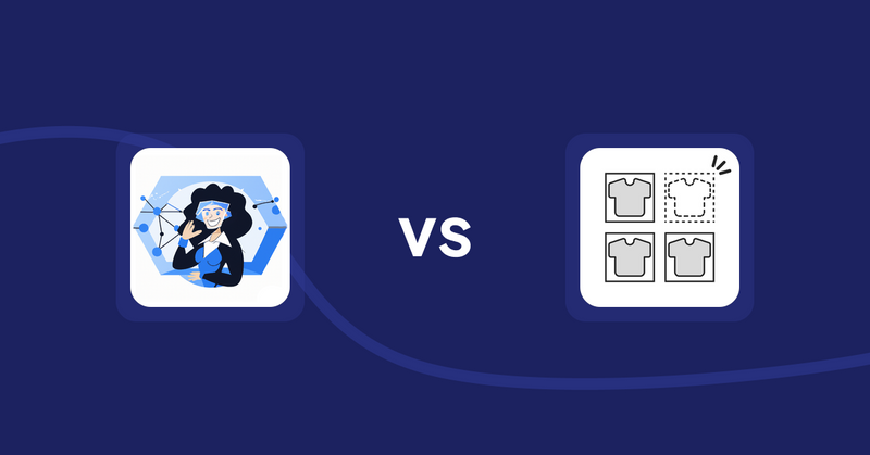 Shopify Product Display Apps: Eva AI: Optimize Descriptions vs シンプル売り切れ非表示｜在庫切れ商品の表示変更