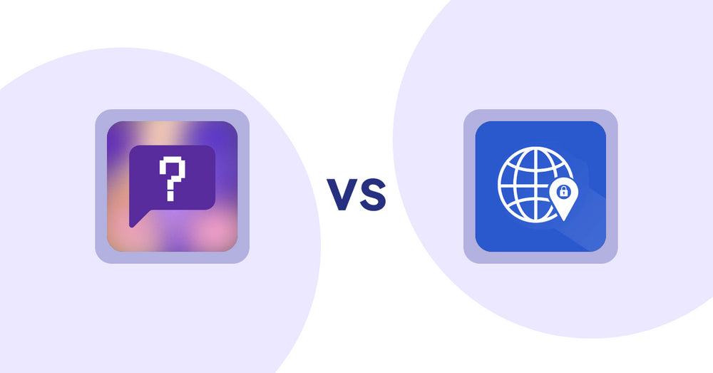 Shopify Product Display Apps: FAQbucket ‑ Help Center & FAQ vs Addify ‑ Country Restrictions