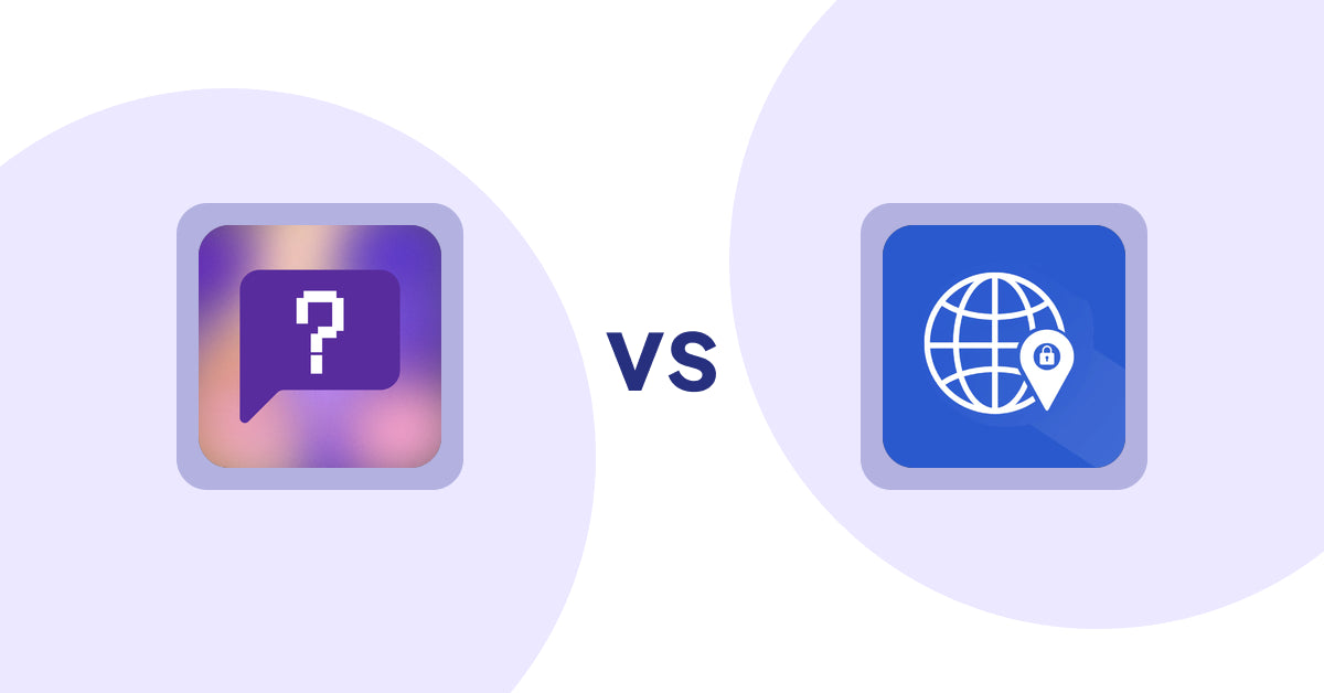 Shopify Product Display Apps: FAQbucket ‑ Help Center & FAQ vs Addify ‑ Country Restrictions