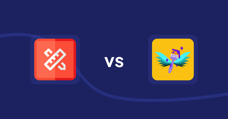 Shopify Product Display Apps: RT: Size Chart, Size Guide vs Badgfly ‑ Product Personalizer