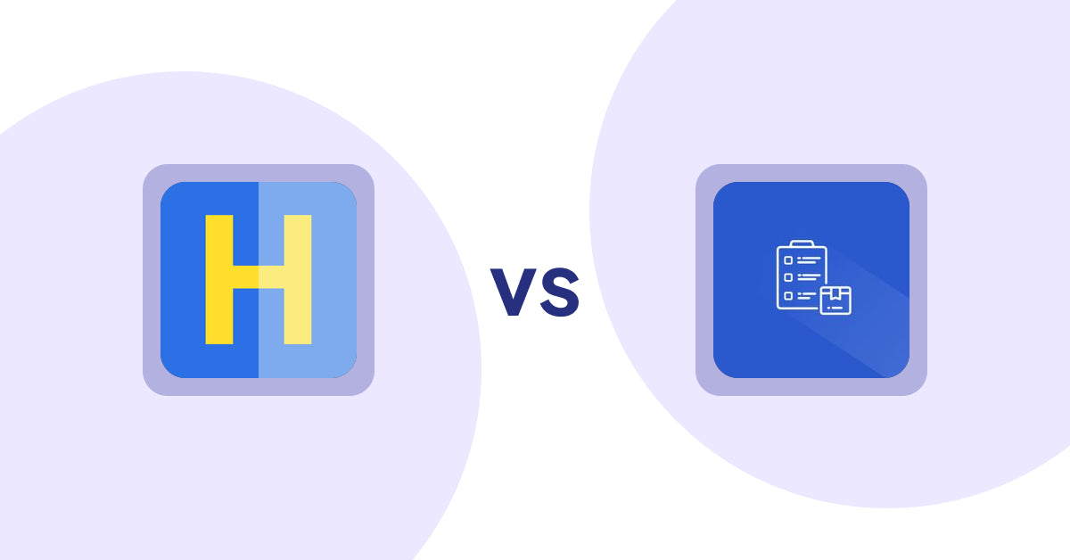 Shopify Product Display Apps: HiVar: Hide Sold Out Variants vs Addify - Products Table List