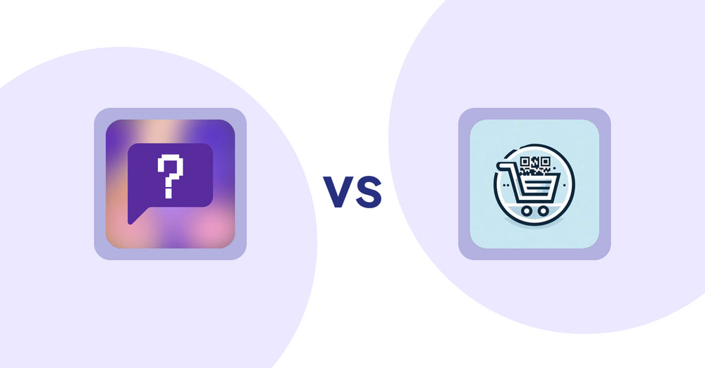 Shopify Product Display Apps: FAQbucket ‑ Help Center & FAQ vs QR Cartify