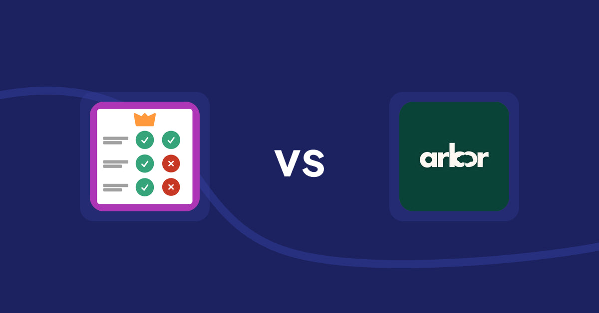 Shopify Product Display Apps: Pretty Comparison Tables vs Arbor ― Carbon Transparency