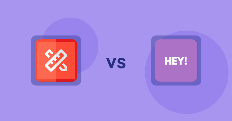 Shopify Product Display Apps: RT: Size Chart, Size Guide vs Hey! Product Page Banner & Text