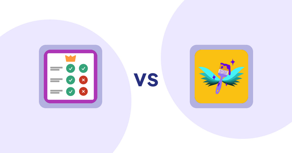 Shopify Product Display Apps: Pretty Comparison Tables vs. Badgfly - Product Personalizer