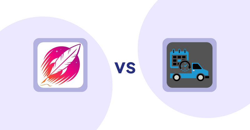 Shopify Product Display Apps: Wordsmith: Content Generator vs H3 Estimated Delivery