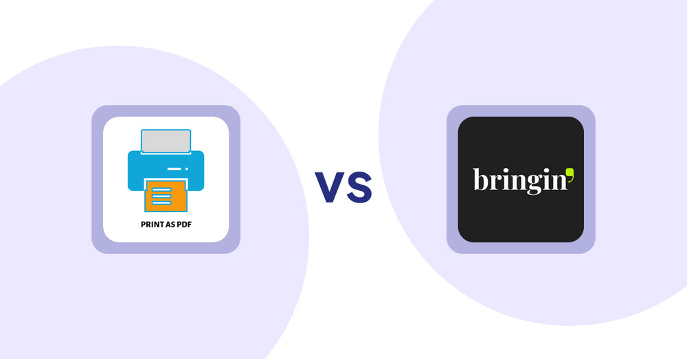Shopify Product Display Apps: LitPDP ‑ Print as PDF vs Bringin
