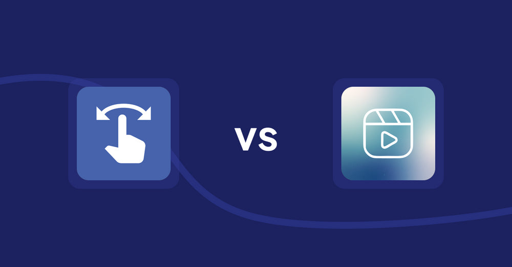 Shopify Product Display Apps: HypeSwipe: Swipes to Sales vs. Reelify ‑ Shoppable Reel Video