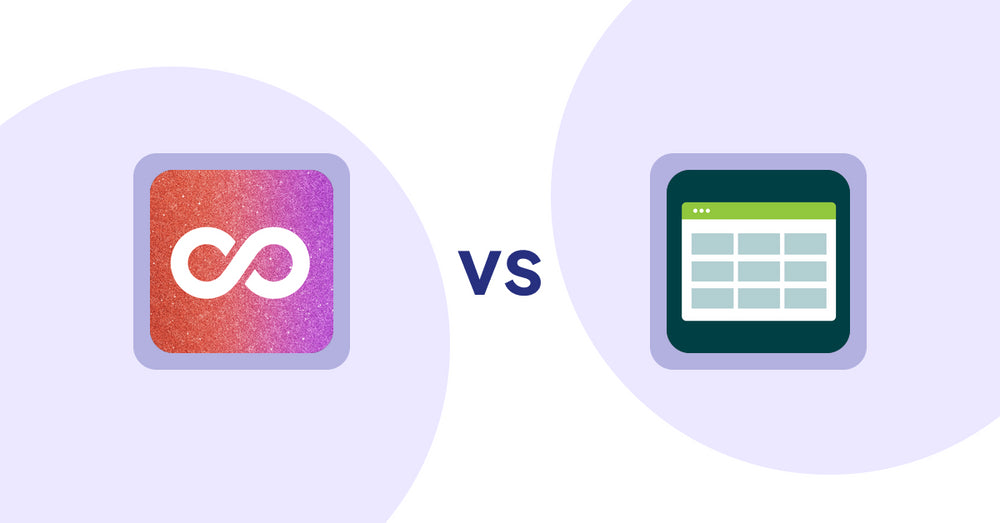 Shopify Product Display Apps: Infinite Scroll Pro vs. Product Table