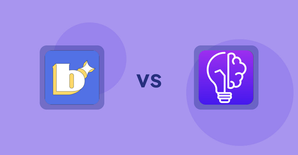 Shopify Product Display Apps: Because: CRO + Personalization vs GoWise: AI Product Description