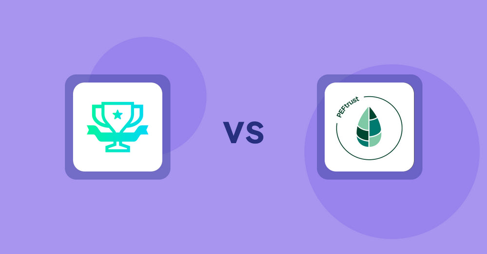 Shopify Product Display Apps: らくらくランキング表示アプリ｜リテリア Ranking vs Peftrust