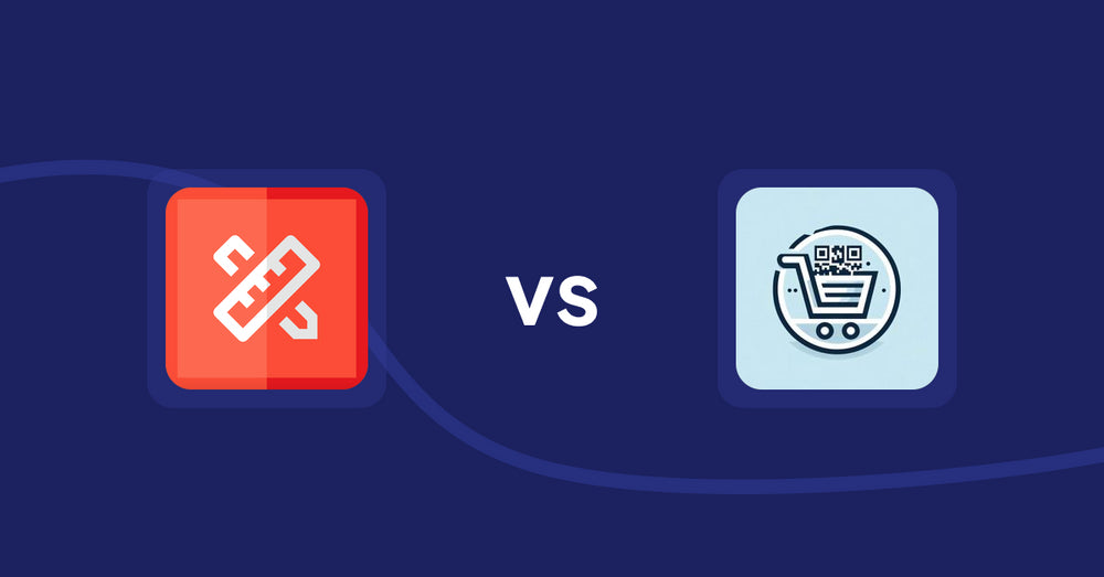 Shopify Product Display Apps: RT: Size Chart, Size Guide vs QR Cartify