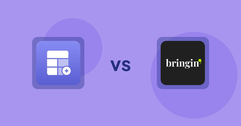 Shopify Product Display Apps: Eazy Specification Tags Table vs Bringin
