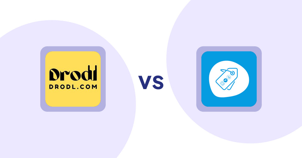Shopify Product Display Apps: Drodl: Hide SoldOut Products vs Extendons Product Tag Images