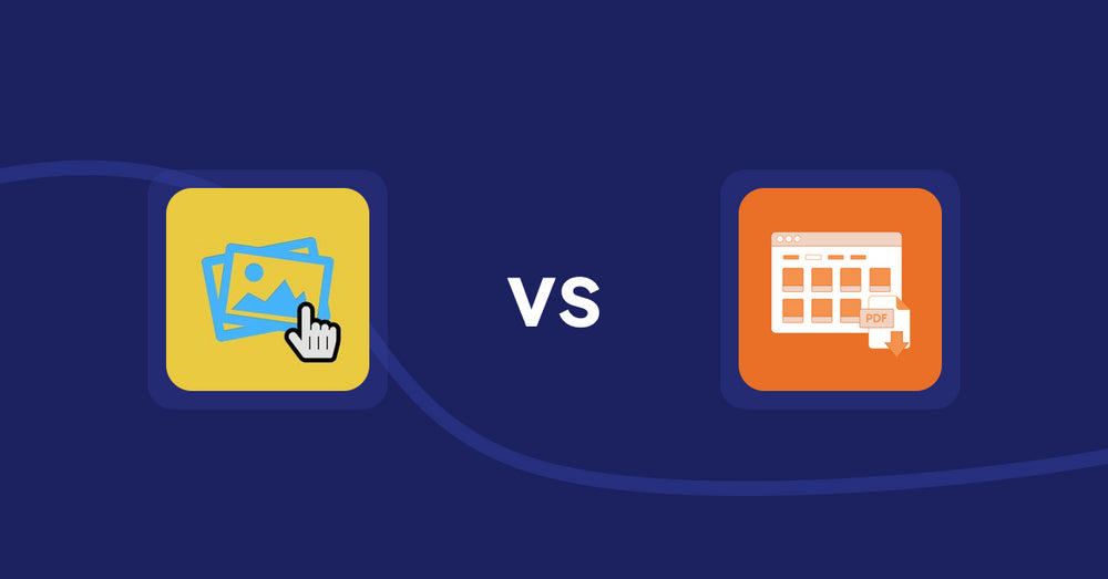 Shopify Product Display Apps: Singleton | Second Image Hover vs Meetanshi PDF Product Catalog