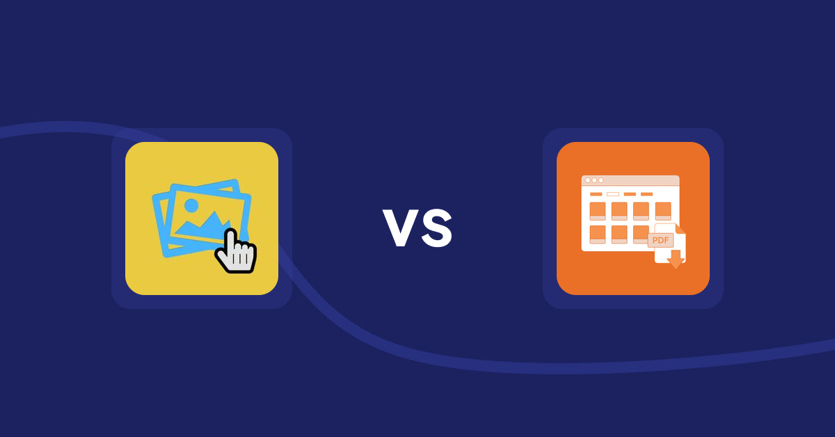 Shopify Product Display Apps: Singleton | Second Image Hover vs Meetanshi PDF Product Catalog