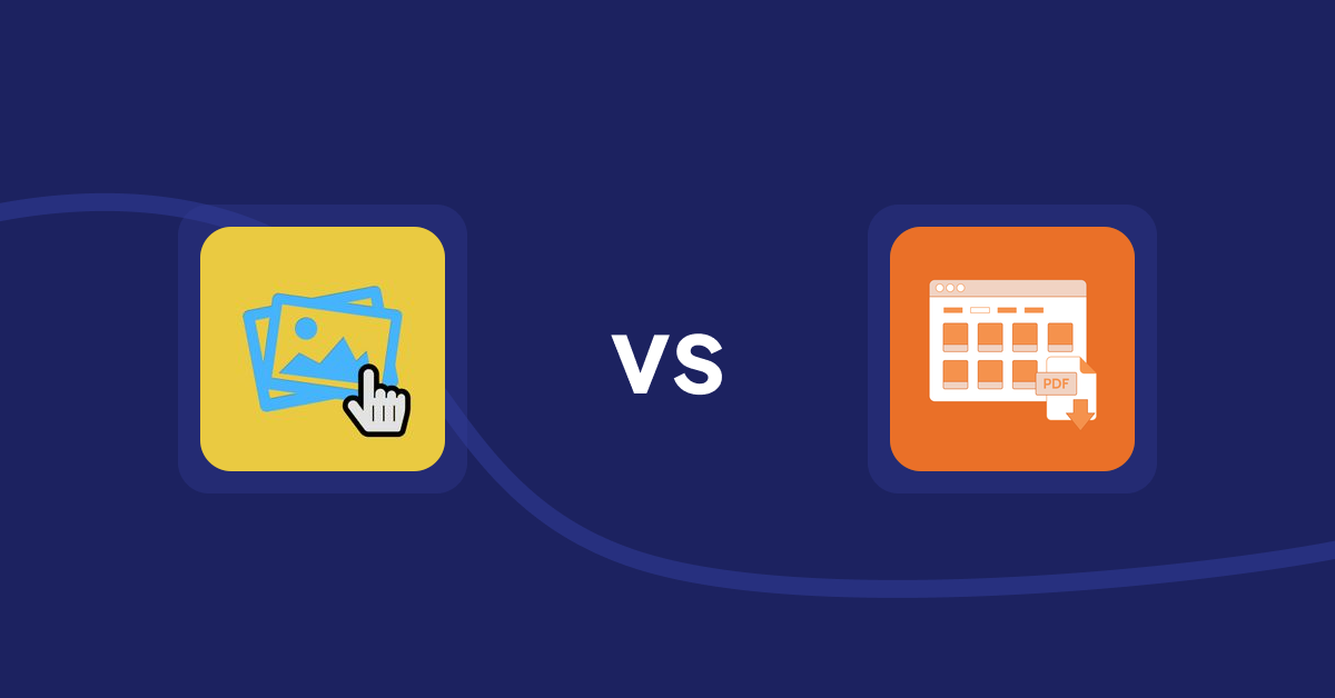 Shopify Product Display Apps: Singleton | Second Image Hover vs Meetanshi PDF Product Catalog