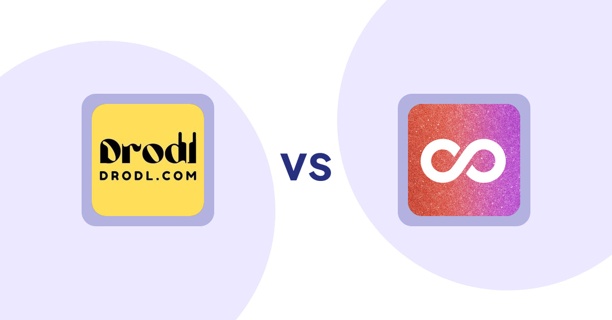 Shopify Product Display Apps: Drodl: Hide SoldOut Products vs Infinite Scroll Pro