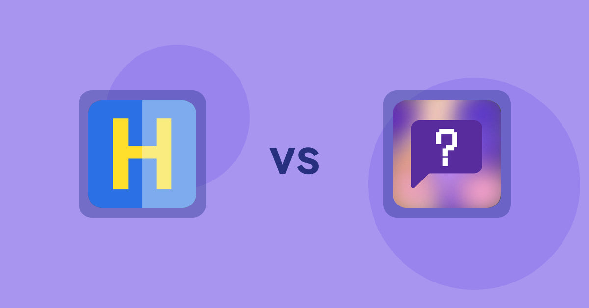 Shopify Product Display Apps: HiVar: Hide Sold Out Variants vs FAQbucket: Help Center & FAQ