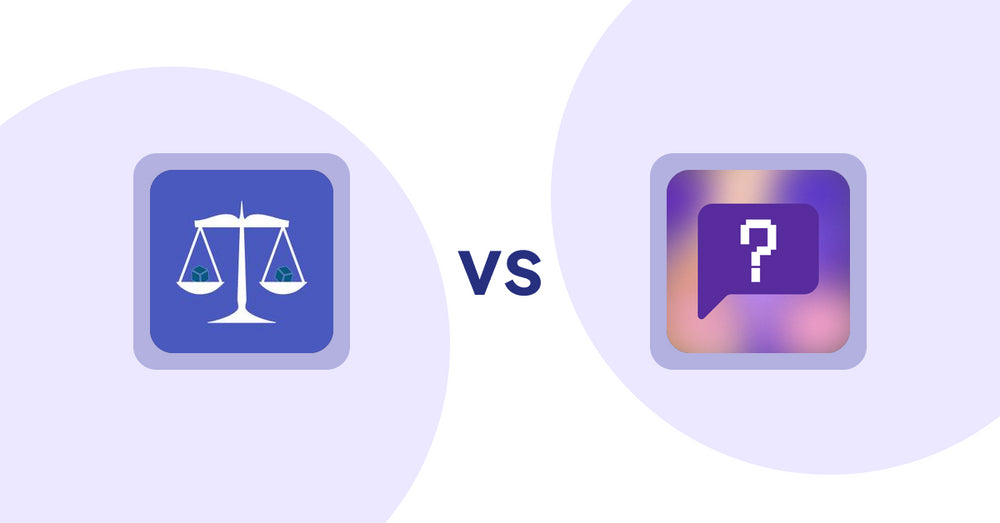 Shopify Product Display Apps: Equate ‑ Product Compare vs FAQbucket ‑ Help Center & FAQ