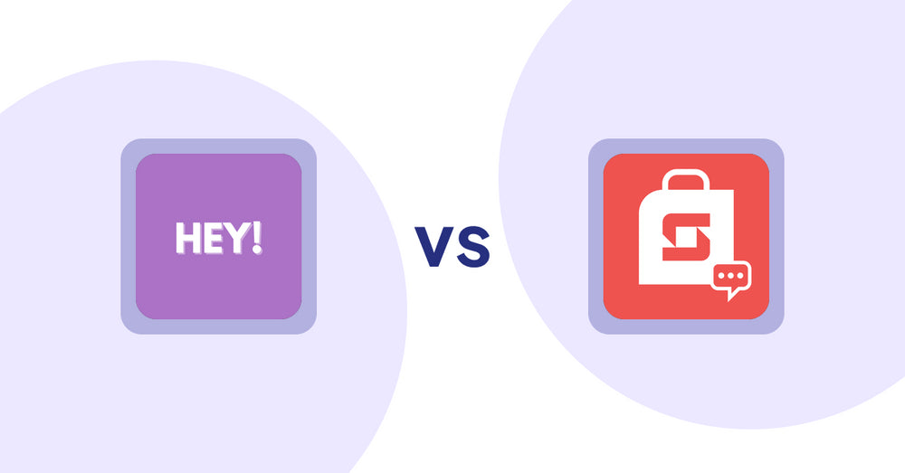 Shopify Product Display Apps: Hey! Product Page Banner & Text vs. Stackend: Customer Community