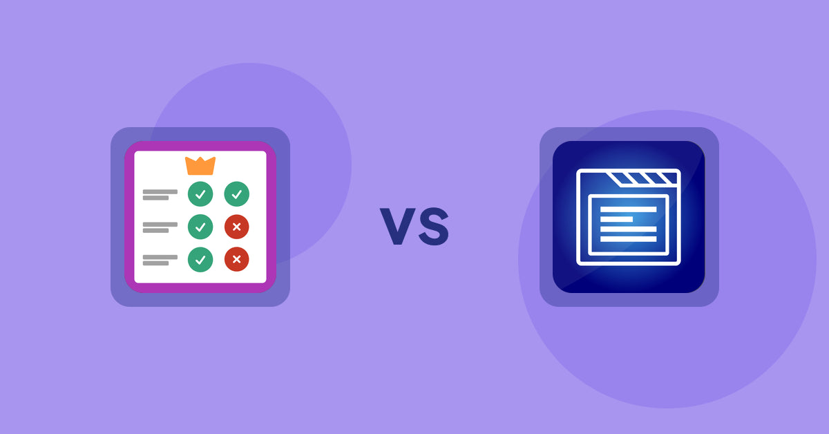 Shopify Product Display Apps: Pretty Comparison Tables vs. My Tabs 2.0