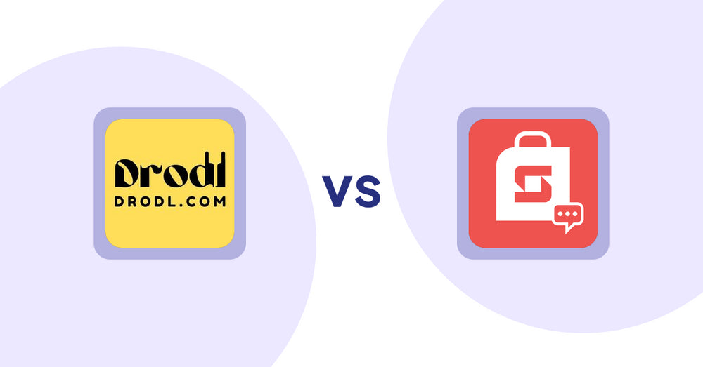 Shopify Product Display Apps: Drodl: Hide SoldOut Products vs Stackend: Customer Community