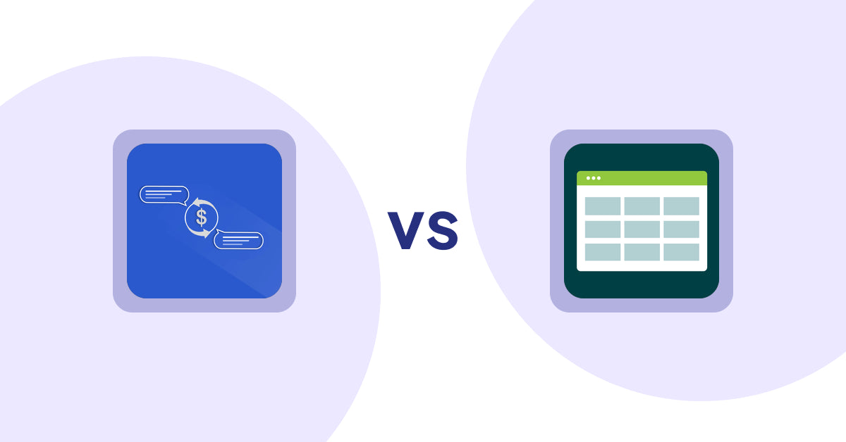 Shopify Product Display Apps: Addify Custom Price Text vs Product Table