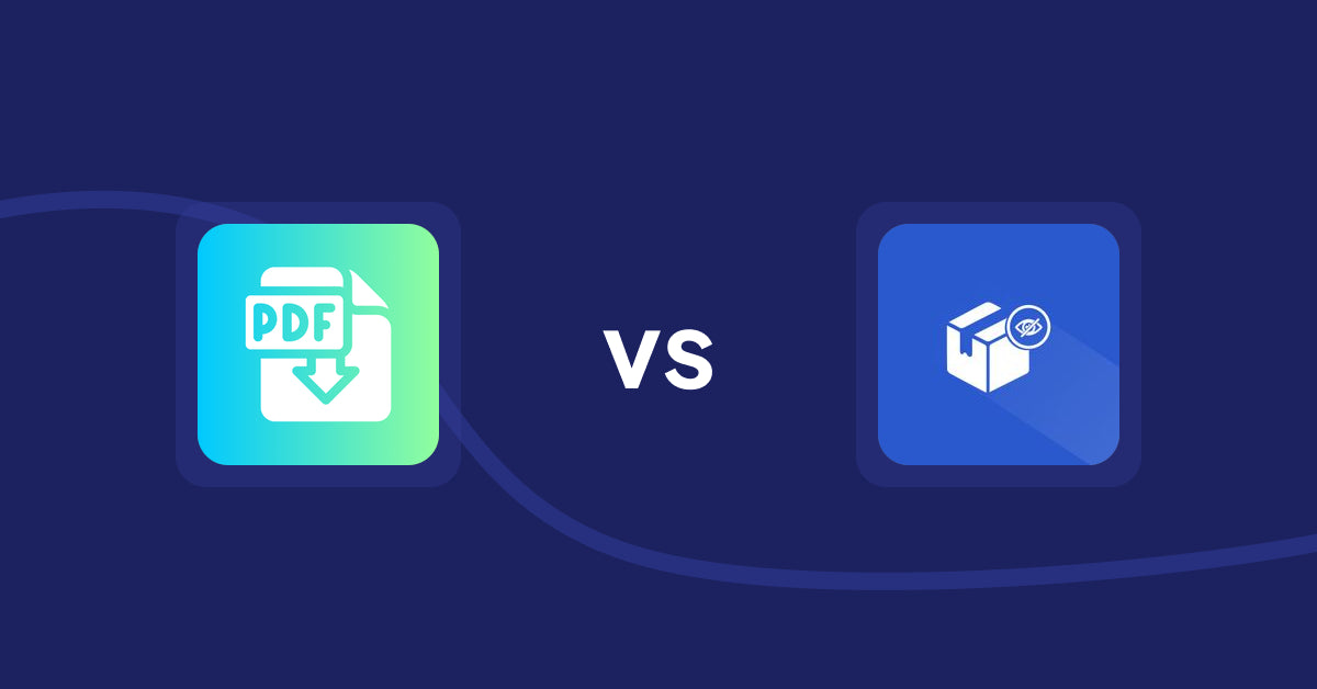 Shopify Product Display Apps: Hukify – PDF Catalog Printer vs. Addify – Hide Products