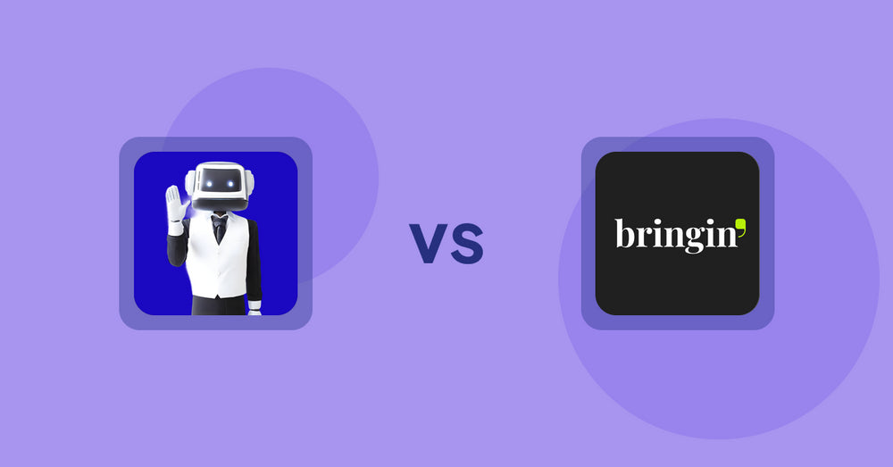 Shopify Product Display Apps: ShopCierge — AI Sales Chatbot vs Bringin