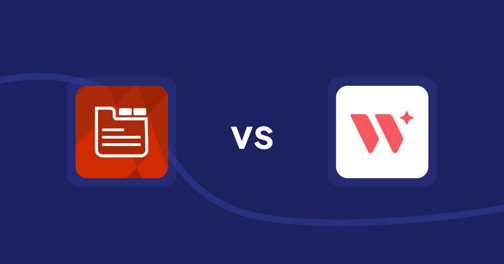 Shopify Product Display Apps: Tabs: SEO Product Tabs with AI vs Wizart Visualizer
