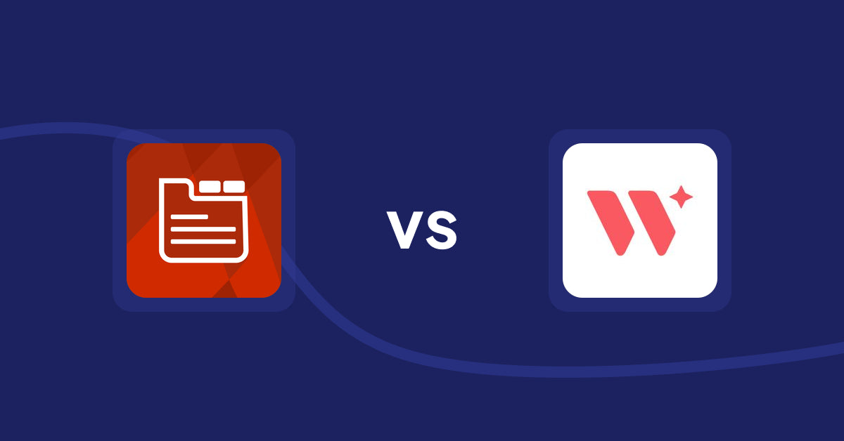 Shopify Product Display Apps: Tabs: SEO Product Tabs with AI vs Wizart Visualizer