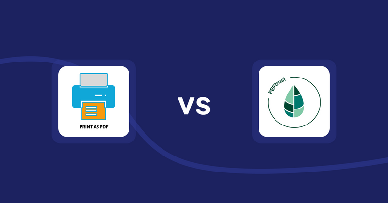 Shopify Product Display Apps: LitPDP ‑ Print as PDF vs Peftrust