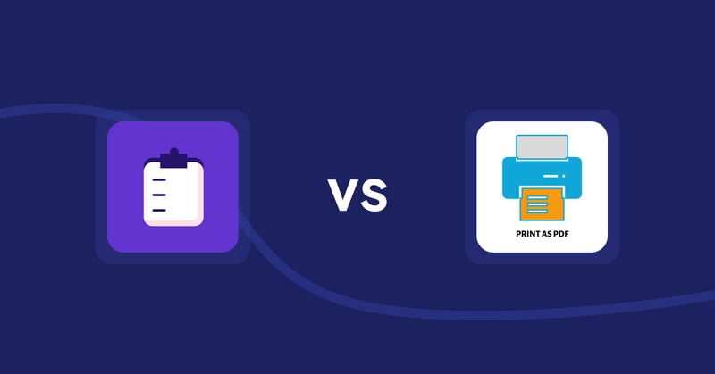 Shopify Product Display Apps: WSH Order Form & ReOrder vs. LitPDP ‑ Print as PDF